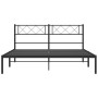 Bed frame with black metal headboard 120x190 cm by vidaXL, Beds and slatted bases - Ref: Foro24-372274, Price: 97,14 €, Disco...