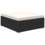 Set muebles de jardín 6 piezas y cojines ratán sintético negro de vidaXL, Conjuntos de jardín - Ref: Foro24-41257, Precio: 48...