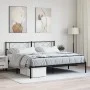 Estructura de cama con cabecero metal negro 180x200 cm de vidaXL, Camas y somieres - Ref: Foro24-372281, Precio: 133,89 €, De...