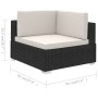 6-teiliges Gartenmöbel-Set und schwarze Kissen aus synthetischem Rattan von vidaXL, Gartensets - Ref: Foro24-41257, Preis: 48...