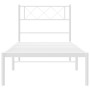 Bettgestell aus Metall mit weißem Kopfteil 90x200 cm von vidaXL, Betten und Lattenroste - Ref: Foro24-372319, Preis: 58,72 €,...