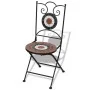 Folding bistro chairs 2 pcs terracotta and white ceramic by vidaXL, Garden chairs - Ref: Foro24-41535, Price: 136,63 €, Disco...