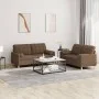 Sofa set with cushions 2 pieces brown fabric by , Sofas - Ref: Foro24-3201293, Price: 412,28 €, Discount: %