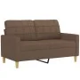 Sofa set with cushions 2 pieces brown fabric by , Sofas - Ref: Foro24-3201293, Price: 412,28 €, Discount: %