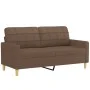 Sofa set with cushions 2 pieces brown fabric by , Sofas - Ref: Foro24-3201293, Price: 412,28 €, Discount: %