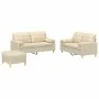 Sofagarnitur mit Kissen, 3-teilig, cremefarbener Stoff von , Sofas - Ref: Foro24-3201300, Preis: 456,50 €, Rabatt: %