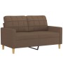 Sofa set with cushions 3 pieces brown fabric by , Sofas - Ref: Foro24-3201285, Price: 435,44 €, Discount: %