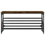 Mueble zapatero madera de ingeniería roble ahumado 90x30x45 cm de , Zapateros y organizadores de calzado - Ref: Foro24-833420...