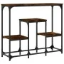 Smoked oak engineered wood console table 89.5x28x76 cm by , Side tables - Ref: Foro24-833385, Price: 51,99 €, Discount: %