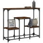 Konsolentisch aus geräuchertem Eichenholzwerkstoff, 89,5 x 28 x 76 cm von , Seitentische - Ref: Foro24-833385, Preis: 52,65 €...