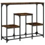 Smoked oak engineered wood console table 89.5x28x76 cm by , Side tables - Ref: Foro24-833385, Price: 51,99 €, Discount: %