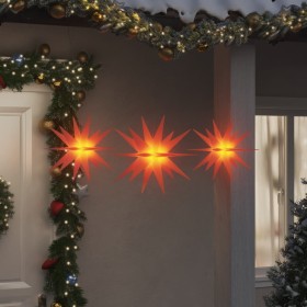 Lámparas de Navidad LED plegables 3 unidades rojo