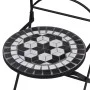 Sillas de jardín bistró plegables 2 uds cerámica negro y blanco de vidaXL, Sillas de jardín - Ref: Foro24-41533, Precio: 144,...