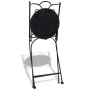 Klappbare Bistro-Gartenstühle, 2 Stück, Keramik, Schwarz und Weiß von vidaXL, Gartenstühle - Ref: Foro24-41533, Preis: 136,23...