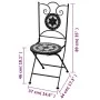 Klappbare Bistro-Gartenstühle, 2 Stück, Keramik, Schwarz und Weiß von vidaXL, Gartenstühle - Ref: Foro24-41533, Preis: 136,23...