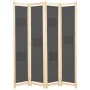 Biombo divisor de 4 paneles de tela gris 160x170x4 cm de , Divisores de ambientes - Ref: Foro24-248176, Precio: 62,93 €, Desc...