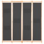 4-panel gray fabric divider screen 160x170x4 cm by , Room dividers - Ref: Foro24-248176, Price: 63,92 €, Discount: %
