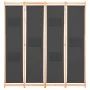Biombo divisor de 4 paneles de tela gris 160x170x4 cm de , Divisores de ambientes - Ref: Foro24-248176, Precio: 62,93 €, Desc...