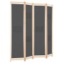 4-panel gray fabric divider screen 160x170x4 cm by , Room dividers - Ref: Foro24-248176, Price: 63,92 €, Discount: %
