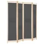 Biombo divisor de 4 paneles de tela gris 160x170x4 cm de , Divisores de ambientes - Ref: Foro24-248176, Precio: 62,93 €, Desc...