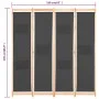 Biombo divisor de 4 paneles de tela gris 160x170x4 cm de , Divisores de ambientes - Ref: Foro24-248176, Precio: 62,93 €, Desc...