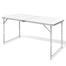 Verstellbarer klappbarer Campingtisch 120x60 cm von vidaXL, Campingmöbel - Ref: Foro24-41325, Preis: 51,68 €, Rabatt: %