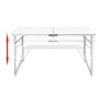 Mesa de camping plegable ajustable 120x60 cm de vidaXL, Mobiliario de camping - Ref: Foro24-41325, Precio: 45,54 €, Descuento: %