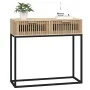 Iron and plywood console table 80x30x75 cm by , Side tables - Ref: Foro24-352105, Price: 84,89 €, Discount: %