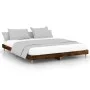 Smoked oak engineered wood bed frame 180x200cm by , Beds and slatted bases - Ref: Foro24-832018, Price: 123,55 €, Discount: %