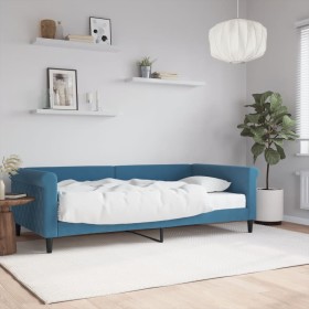 Schlafsofa mit blauer Samtmatratze 100x200 cm von , Betten und Lattenroste - Ref: Foro24-3197753, Preis: 343,97 €, Rabatt: %