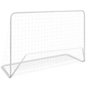 Fußballtor mit weißem Stahlnetz 182x61x122 cm von vidaXL, Fußballtore - Ref: Foro24-90684, Preis: 41,72 €, Rabatt: %
