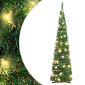 Árbol de Navidad artificial desplegable 50 LED verde 120 cm