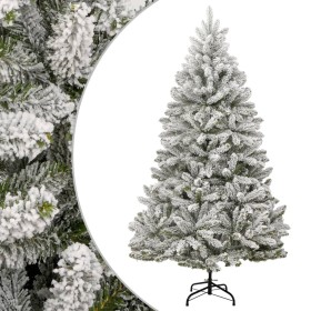 Árbol de Navidad artificial con bisagras y nieve flocada 180 cm