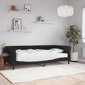 Sofa bed with black velvet mattress 100x200 cm by , Beds and slatted bases - Ref: Foro24-3197758, Price: 370,37 €, Discount: %