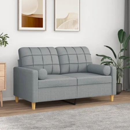 Decorative cushions 2 pcs light gray fabric Ø15x50 cm by , Cushions - Ref: Foro24-349501, Price: 35,63 €, Discount: %