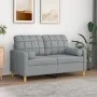 Decorative cushions 2 pcs light gray fabric Ø15x50 cm by , Cushions - Ref: Foro24-349501, Price: 35,63 €, Discount: %