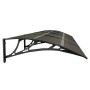 Schwarzes Polycarbonat-Türvordach 400 x 75 cm von , Markisen - Ref: Foro24-153599, Preis: 102,46 €, Rabatt: %