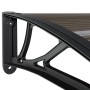Schwarzes Polycarbonat-Türvordach 400 x 75 cm von , Markisen - Ref: Foro24-153599, Preis: 102,46 €, Rabatt: %