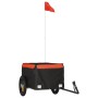 Schwarz-orangefarbener Fahrradanhänger aus Eisen, 30 kg von , Fahrradanhänger - Ref: Foro24-94075, Preis: 77,97 €, Rabatt: %