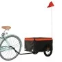 Remolque para bicicleta hierro negro y naranja 30 kg de , Remolques para bicicletas - Ref: Foro24-94075, Precio: 75,24 €, Des...