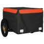 Schwarz-orangefarbener Fahrradanhänger aus Eisen, 30 kg von , Fahrradanhänger - Ref: Foro24-94075, Preis: 77,97 €, Rabatt: %