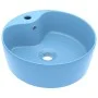 Luxury washbasin with matte light blue ceramic overflow 36x13 cm by , Sinks - Ref: Foro24-147033, Price: 59,71 €, Discount: %