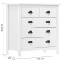 Mesita de noche Hill madera maciza de pino blanco 79x40x80 cm de vidaXL, Aparadores - Ref: Foro24-288916, Precio: 165,14 €, D...