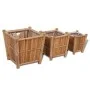 Planters with nylon lining 3 units bamboo by vidaXL, Pots and planters - Ref: Foro24-41507, Price: 76,27 €, Discount: %