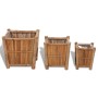 Jardineras con forro de nailon 3 unidades bambú de vidaXL, Maceteros y jardineras - Ref: Foro24-41507, Precio: 73,27 €, Descu...
