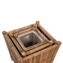 Jardineras con forro de nailon 3 unidades bambú de vidaXL, Maceteros y jardineras - Ref: Foro24-41507, Precio: 73,27 €, Descu...