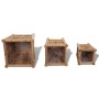 Jardineras con forro de nailon 3 unidades bambú de vidaXL, Maceteros y jardineras - Ref: Foro24-41507, Precio: 73,27 €, Descu...