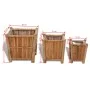 Planters with nylon lining 3 units bamboo by vidaXL, Pots and planters - Ref: Foro24-41507, Price: 76,27 €, Discount: %