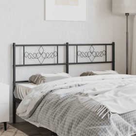 Black metal headboard 140 cm by , Headboards and footboards - Ref: Foro24-355300, Price: 35,27 €, Discount: %