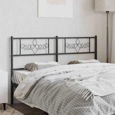 Cabecero de metal negro 140 cm de , Cabeceros y pies de cama - Ref: Foro24-355300, Precio: 34,71 €, Descuento: %